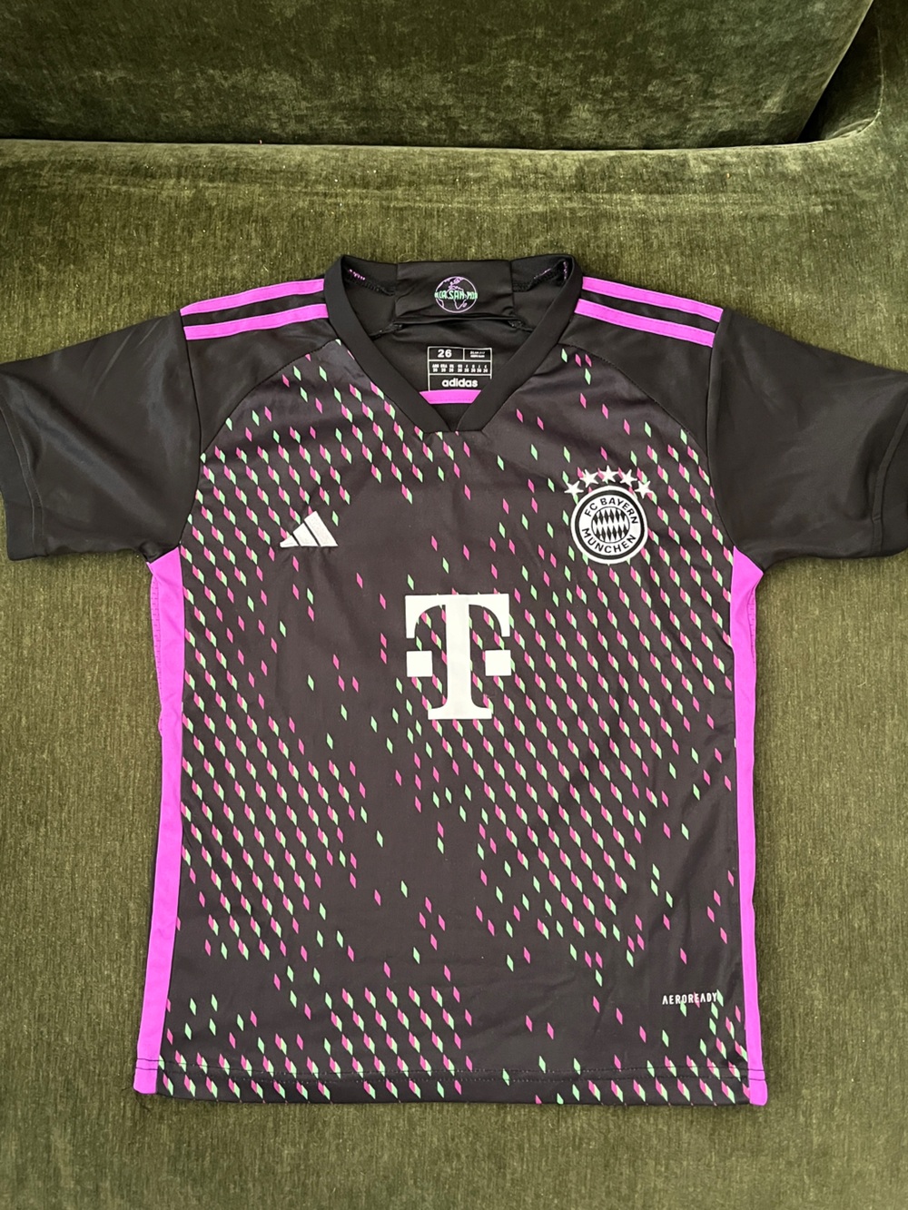 adidas Black & Pink FC Bayern Training Shirt